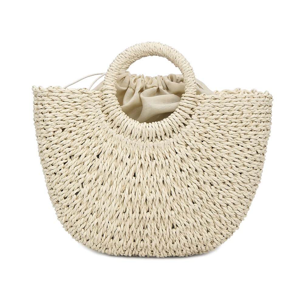 Vrouwen Handtas Handgemaakte Stro Geweven Tote Grote Capaciteit Zomer Strand Schoudertas Party Shopping LXX9