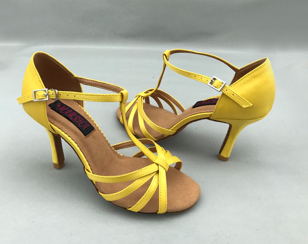 de de zapatos de baile latino de salsa y zapatos de tango zapatillas para Danza Latina color amarillo 6256Y