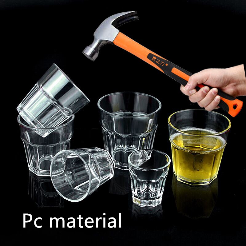Daily Use Plastic Unbreakable Cups for Party Bar Family Stackable Juice Glasses Set Drinking Glasses For Soda Milk Beer Spirits