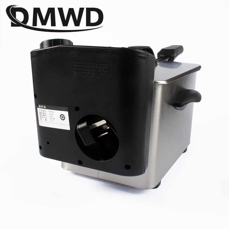 3L Electric Deep Fryer Stainless steel Oil Oven Pot Fried Chicken Grill French Fries Frying Machine Adjustable Thermostat