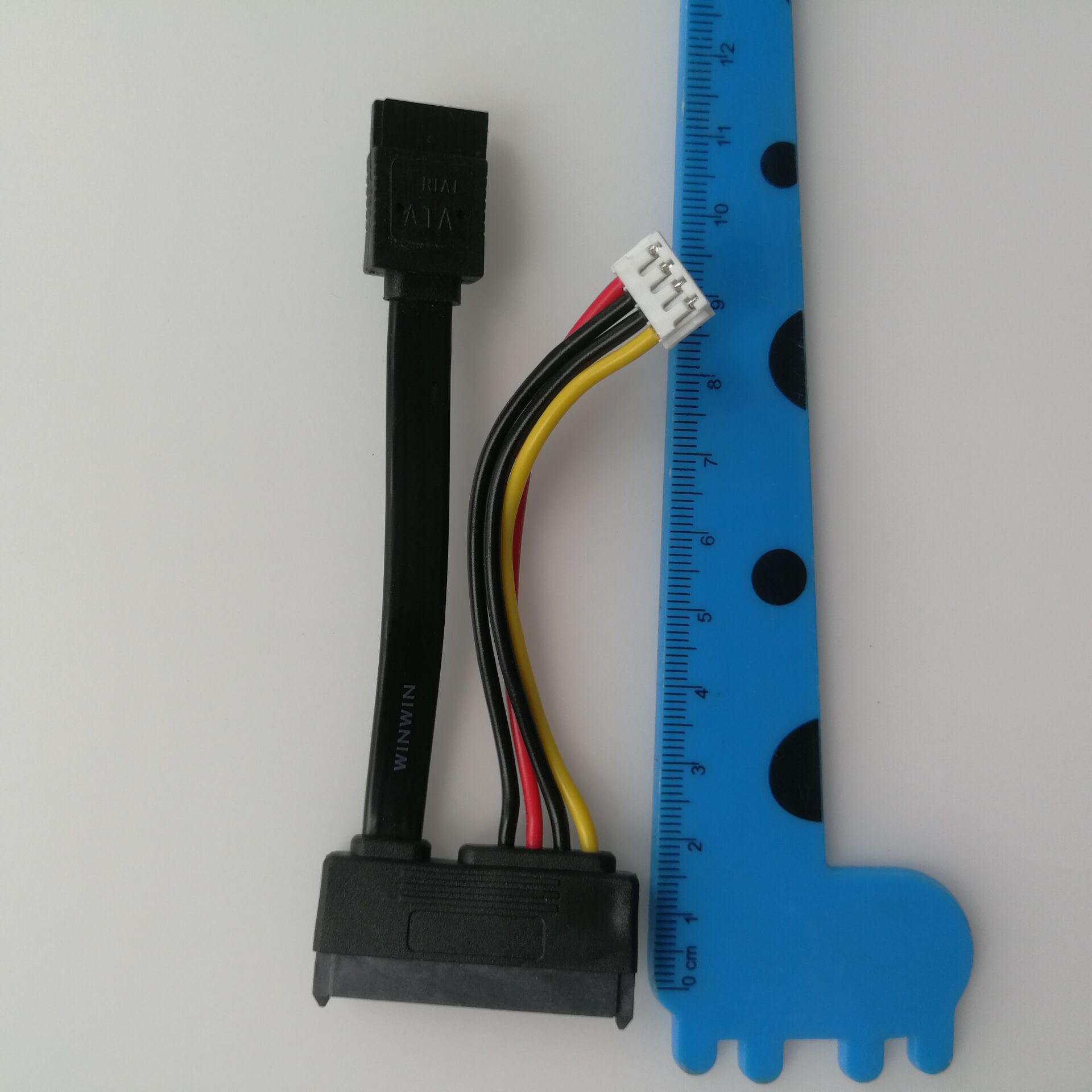 7 + 15 22pin Sata Harde Schijf 4pin Power Datakabel 2in1 Voor Htpc Hin Mini Itx 10Cm