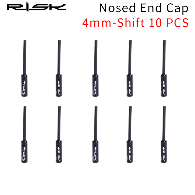 Risico 10 Stks/partij Universele 4Mm/5Mm Mtb Racefiets Fiets Brake Shift Kabel Nosed End Cap Lijn/Draad Buis Stofdicht Mouw Aluminium: 4mm-Shift 10 PCS