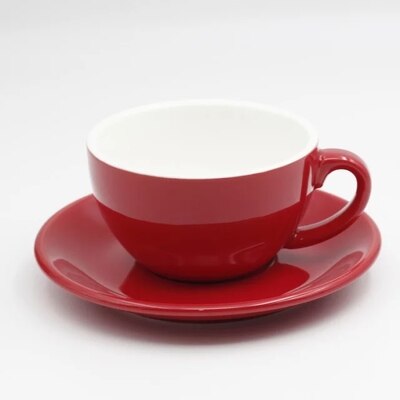 300ml bunte dicke körper neue Knochen China Cappuccino tassen und untertassen, keramik kaffee tasse untertasse: 9matt