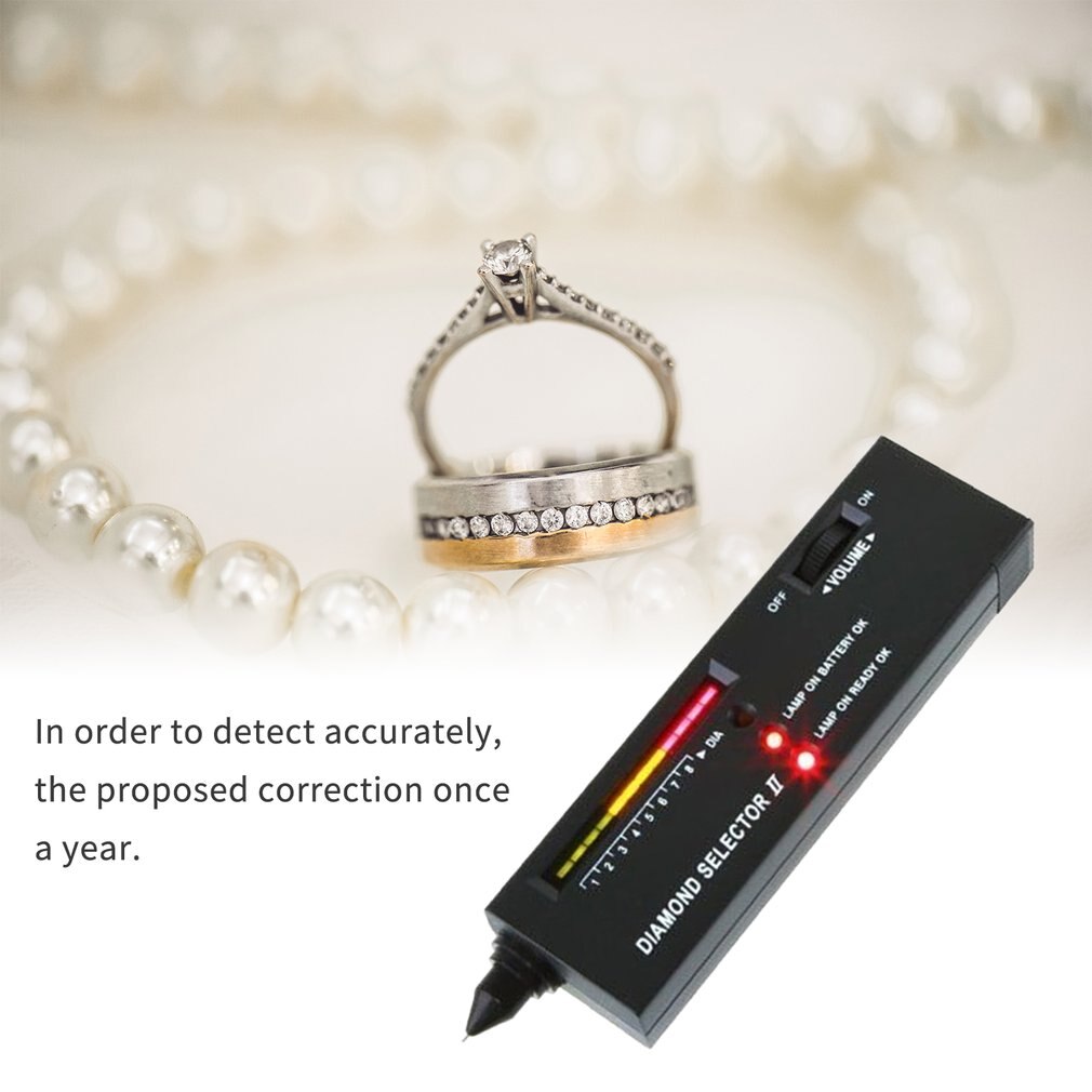 Diamond Tester Gemstone Gem Selector High Accuracy Jewelry Watcher Tool LED Gold Indicator Test Pen Jewelry Tools