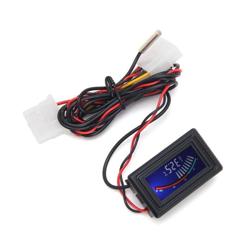 2022 Digital LCD Thermometer Temperature Meter Gauge Molex Panel Mount C/F PC MOD