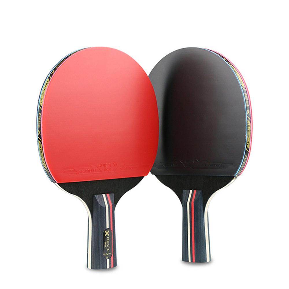 2 Stuks Verbeterde Paddle Rubber Carbon Tafeltennis Racket Set Super Krachtige Ping Pong Racket Bat Voor Volwassen Club training: Straight shot