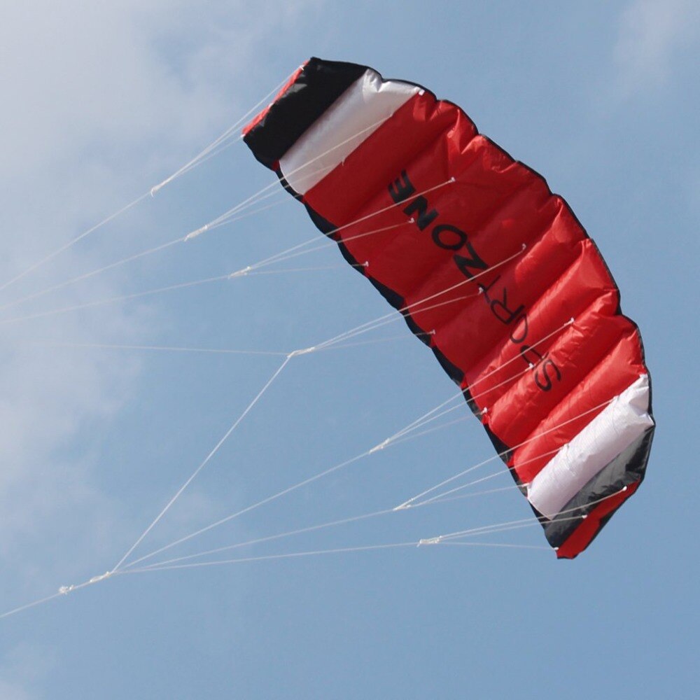 1.8 M Dual Line Parachute Stunt Kite Outdoor Fun Fly Met Vliegende Tool Parafoil Kite Outdoor Beach Fun Sport Goede flying Kite Speelgoed