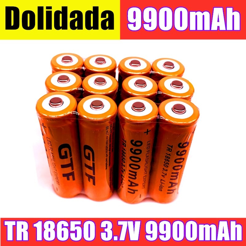 2-10PCS Dolidada TR 18650 battery 3.7V 9900mAh rechargeable battery Li-Ion pour LED flashlight