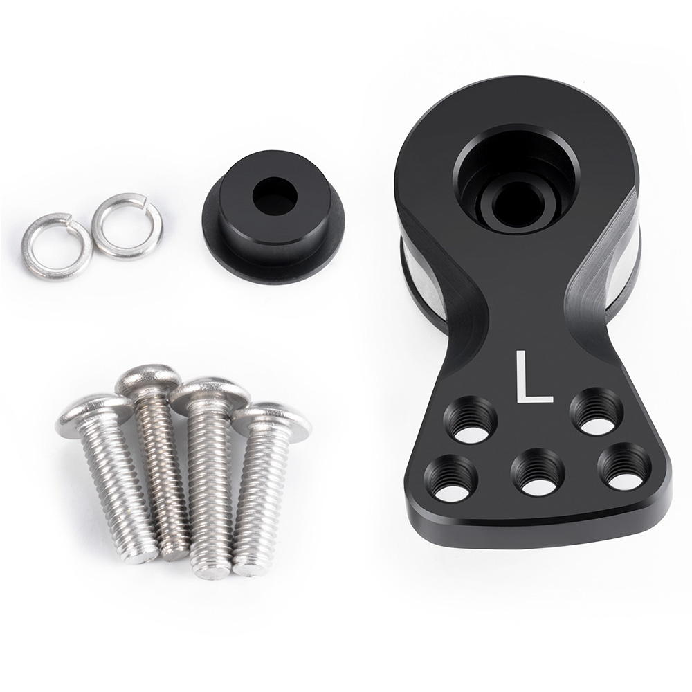 AXSPEED sección ajustable fuerza Servo protección 25T dientes medio Servo brazo bocina para 1/8 1/10 Control remoto coche barco: Negro