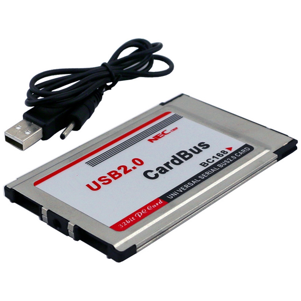 Pcmcia naar usb 2.0 cardbus dual 2- poorts 480m- kaartadapter voor laptop pc computer