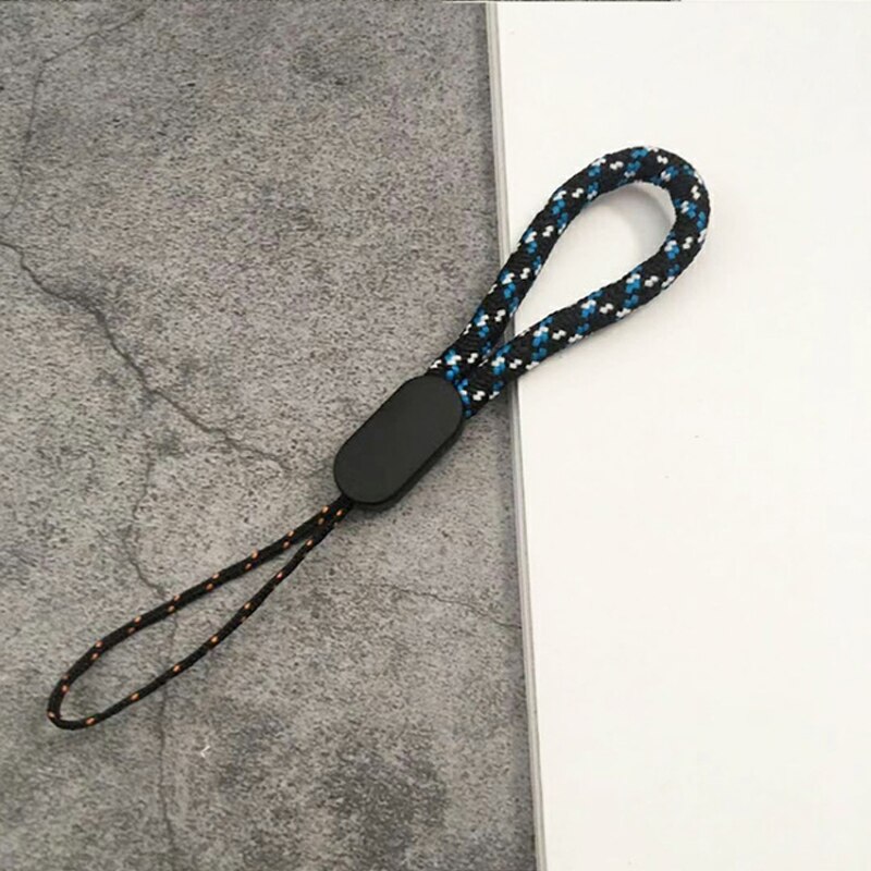 Universal Mobile Phone Short Strap Lanyards for Keys Cell phone ID card Hold Lanyard 6 Colors Wear-resistant Handheld Rope Strap: Blue