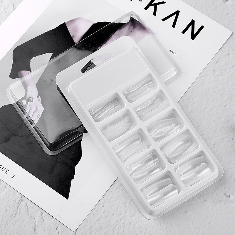 100Pcstransparent Nail Capsule Herbruikbare Nail Extention Model Transparant Quick Verlengen Nail Mold Voor Manicure Wd