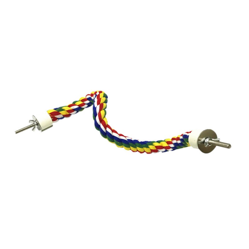 Agapornis-soga para cotorra de pájaro interactivo, accesorios de jaula, juguetes para loro, perca cómoda, Bungee Bird, juguetes de algodón: XL