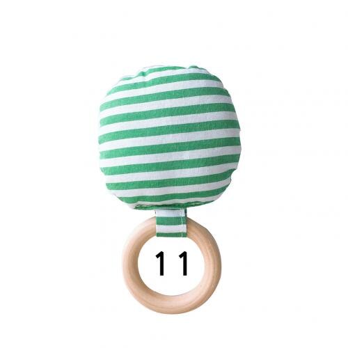 Gestreepte Dot Houten Ring Baby Ronde Bijtring Kinderziektes Speelgoed Veilig Chew Douche