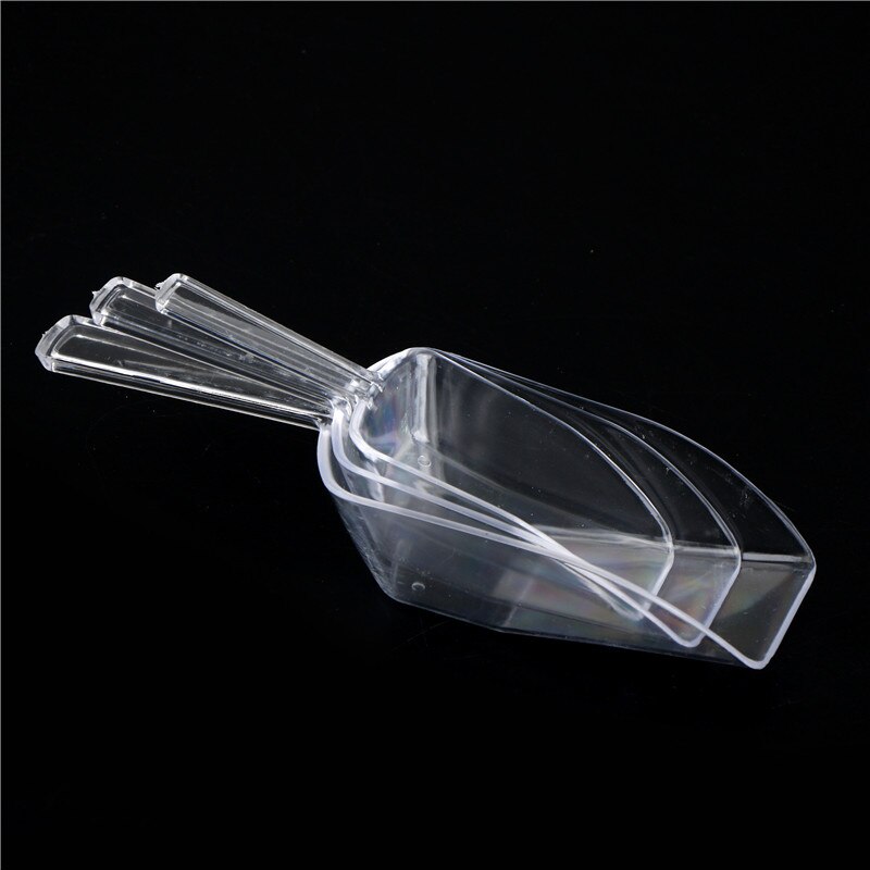 3pcs Clear Plastic Ice Scraper Food Buffet Candy Bar Ice Scoops Shovel Sweets Candy Buffet Wedding Party Bar Accessorie Kitchen