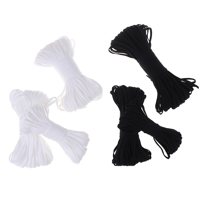 Wit Zwart Dunne Ronde Elastische Bands Elastische Touw Naaien Accessoires
