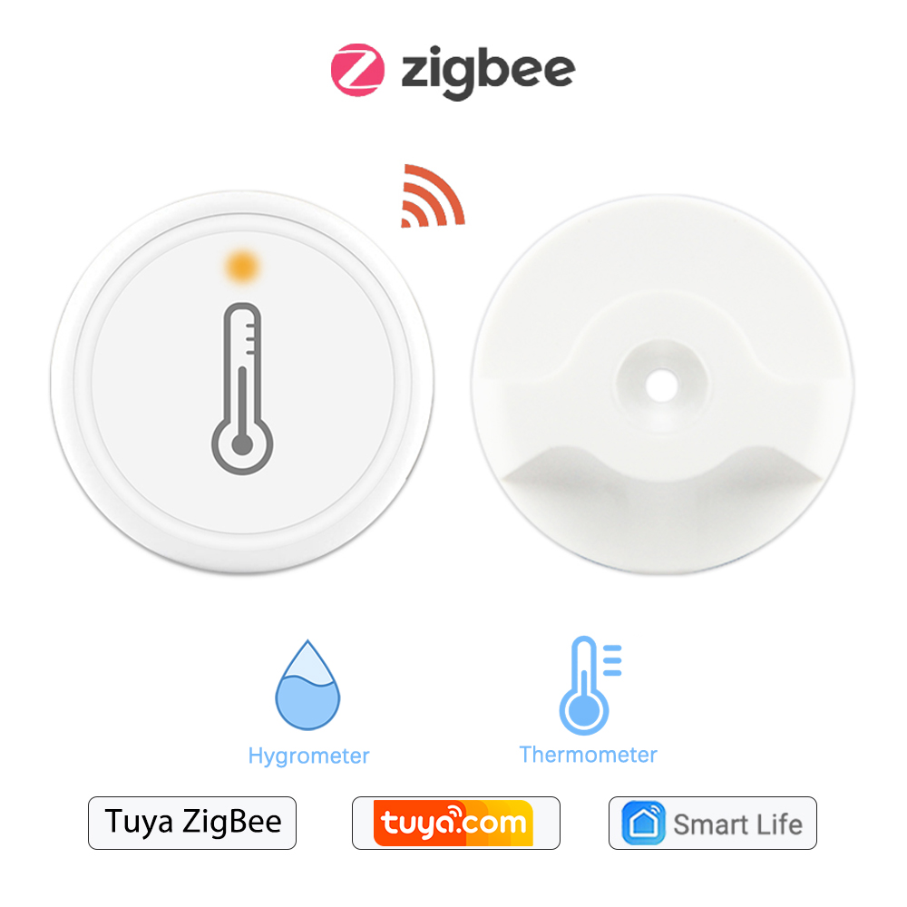 Tuya Zigbee 3.0 Smart Wireless Gateway Hub Bridge PIR Door Temperature and Humidity Sensor Kit Home Assistant Zigbee2MQTT DIY: ZigBee TH Sensor