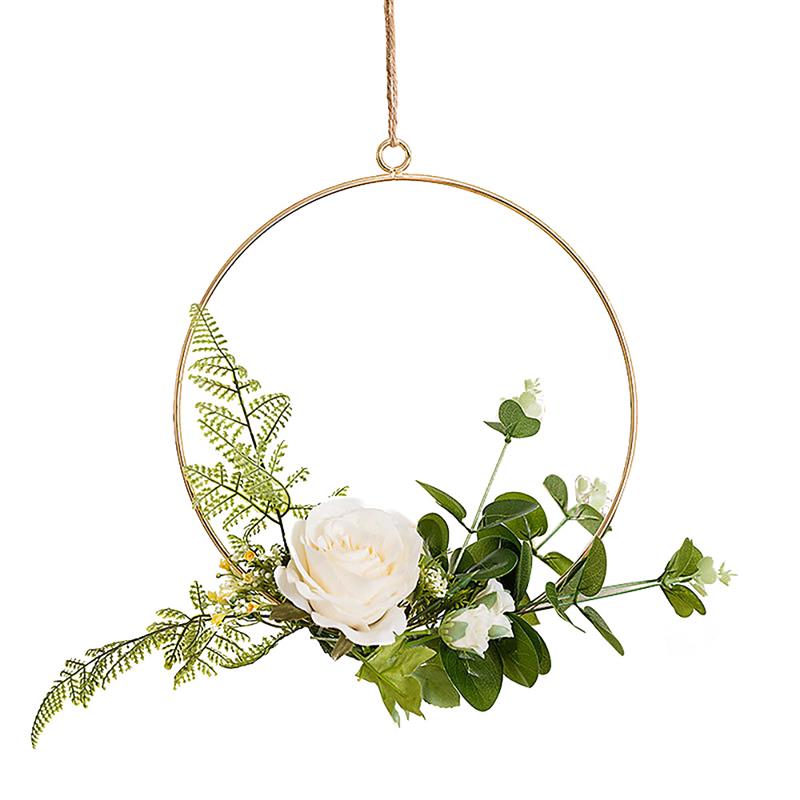 Criativo tapeçarias de parede ins vento ferro metal flor quadro parede-montado banquete decoração simulação flor casa pingente: 02