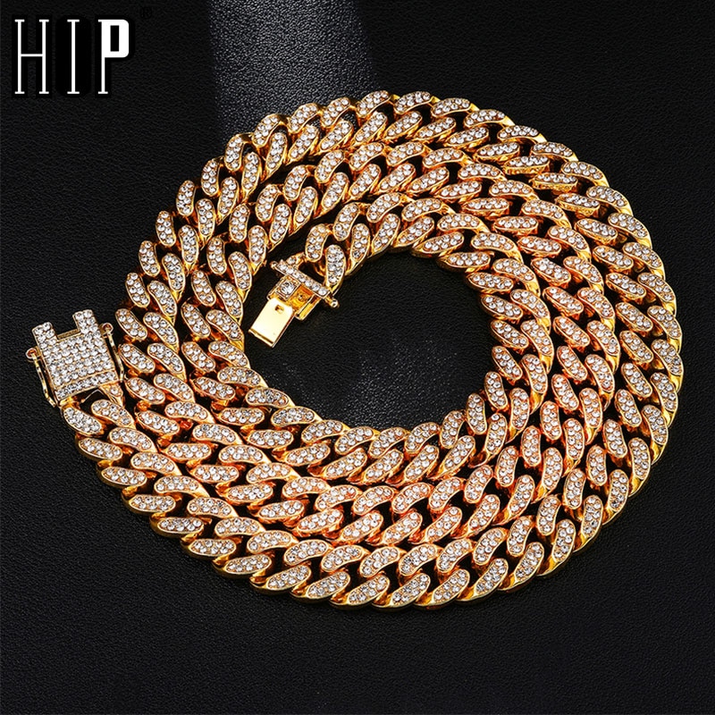 Hip Hop 13MM Miami Curb collar de cadena cubana or... – Vicedeal