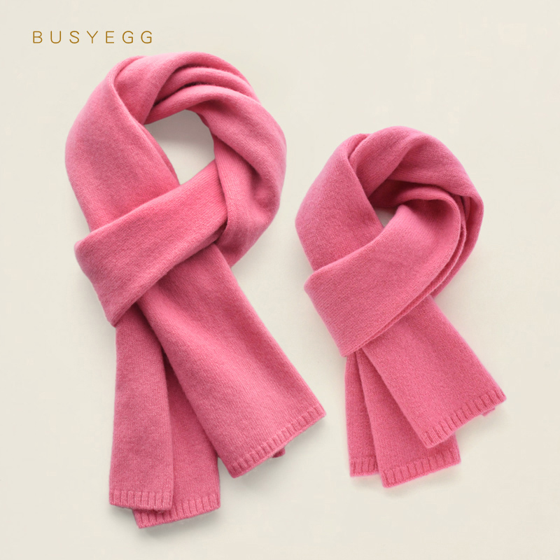 Roze Wol Sjaal Kids Luxe Meisjes Kleine Gebreide Nek Sjaals Kind Warme Herfst Winter Sjaals Baby