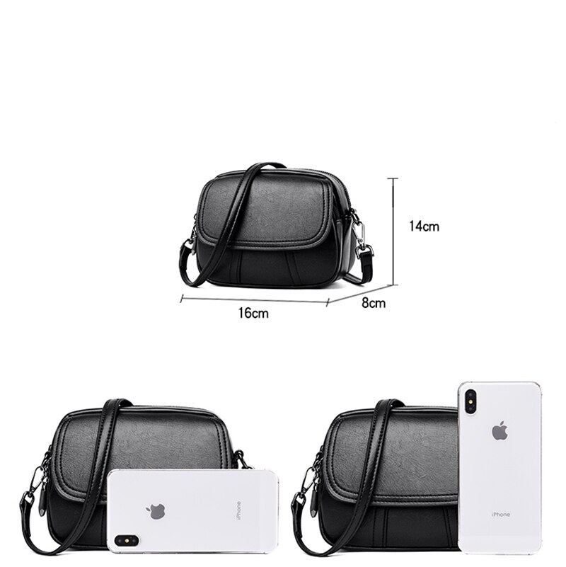 Proste małe PU skórzane torby na ramię Crossbody dla kobiet 2020 torebki i torebki luksusowy projektant zwykły torebka kobieca robić noszenia na ukos