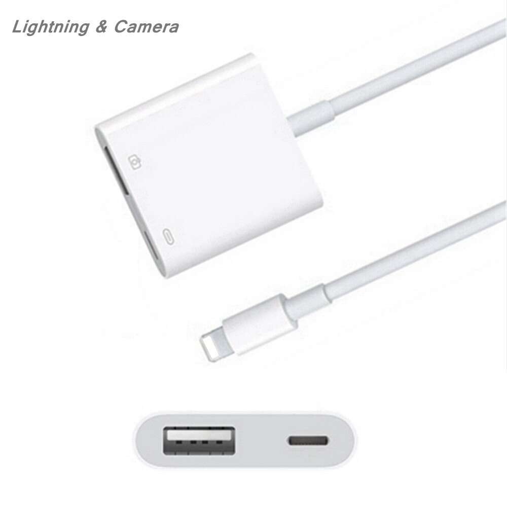 For iPhone iPad 5V Lighting 8Pin for Lightning to USB 3 Camera Adapter Converter Cable OTG Data Sync External Keyboard Connector