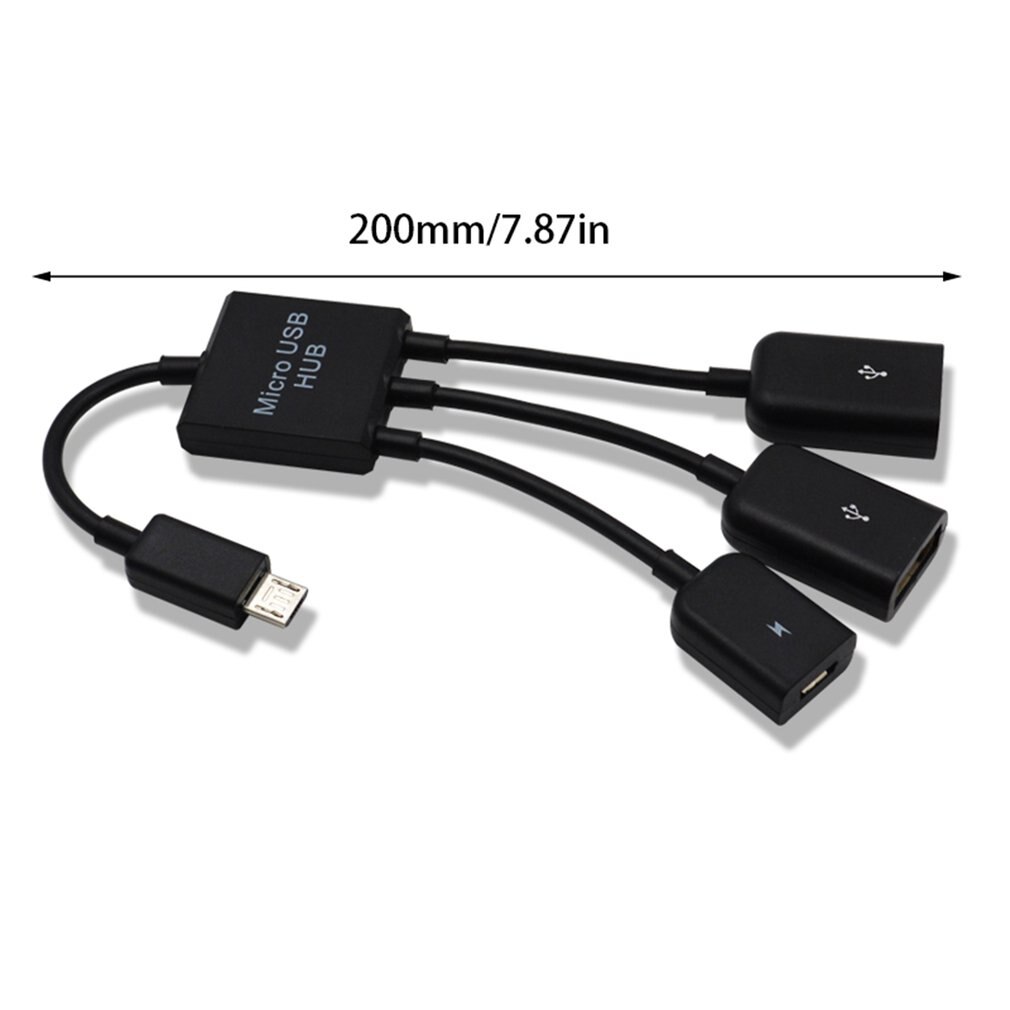 Datakabel ladetype-c/mikrokabel 3 in 1 usb c otg værtskabel hub ledning adapter stik splitter