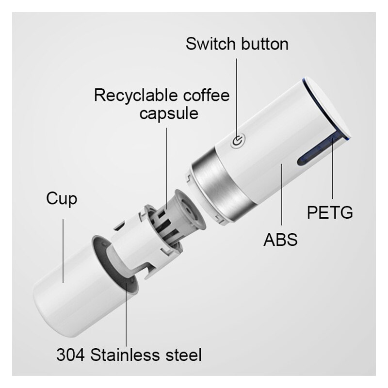 Nescafé dolce gusto kannettava usb -kahvinkeitin italialainen ladattava kahvikapseli nespresso -kahvinkeitin auto  dc12v