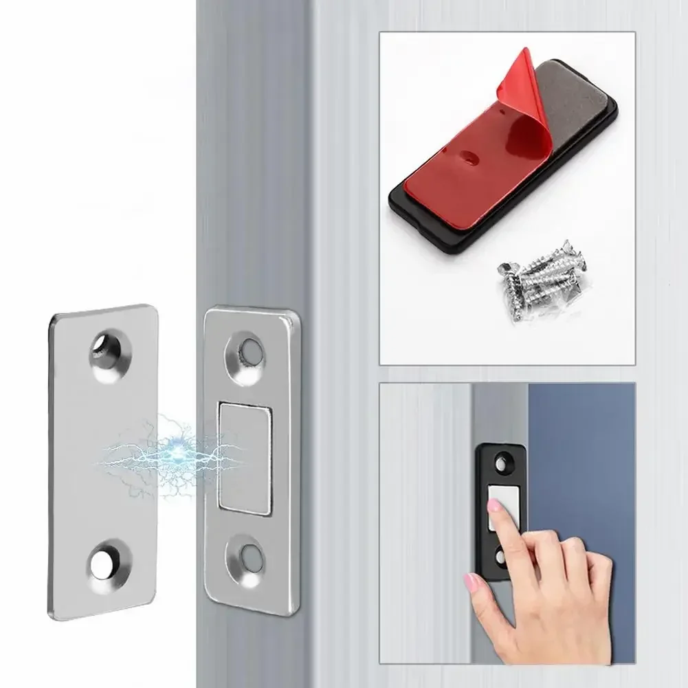 Schrank-Magnetverschluss, ultradünn, selbstklebend, Schrankverriegelung, magnetische Verschlüsse für Küchenschrank, Türschließen, magnetischer Türverschluss