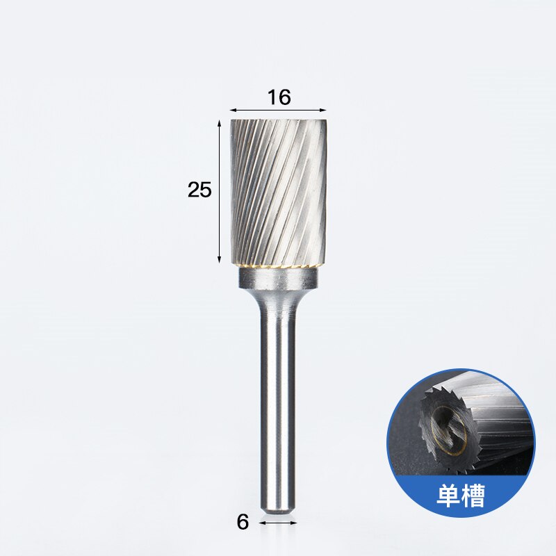 1pc-free vhm tungsten staal frees, 6mm schacht EEN soort Metalen elektrische slijpen hoofd, polijsten tool: A1625M06