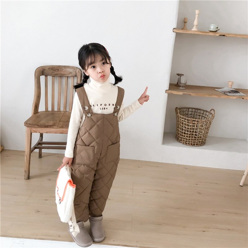 Jongens Meisjes Jumpsuit Overalls Baby Jongens Meisjes Effen Bib Broek Herfst Winter Warme Broek Kids Peuter Casual Broek