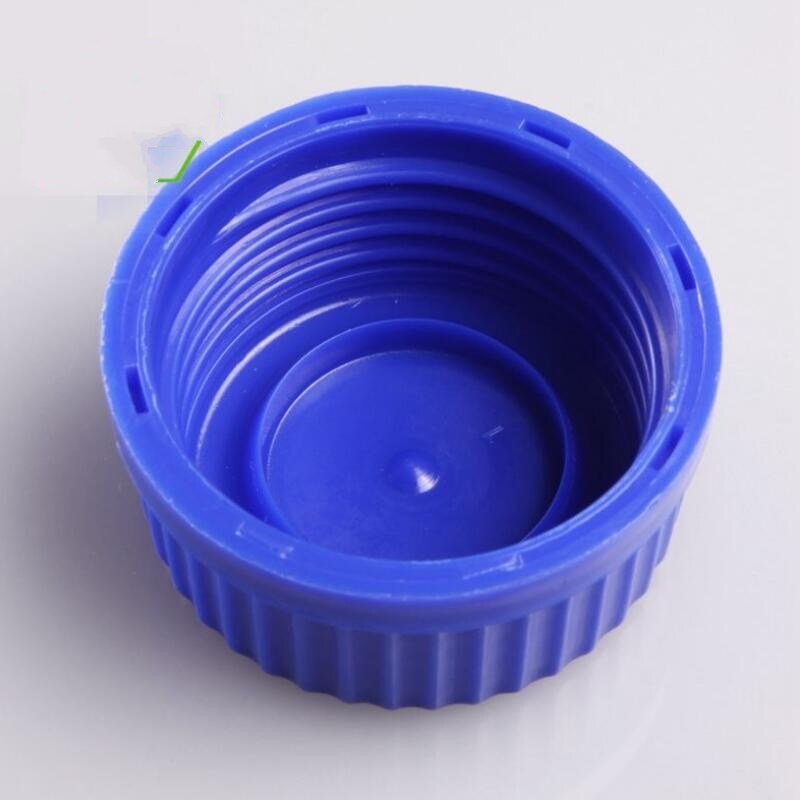250ml Graduated Round Glass Reagent Bottle Blue Screw Cap Screw On Cover Graduation Sample Vials Plastic Lid