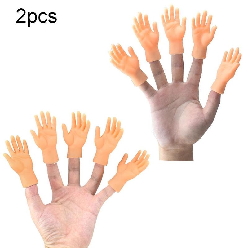 Vijf-Vinger Open Palm Vinger Marionet Vinger Links Rechts Klein Model Speelgoed En Hand P7H5
