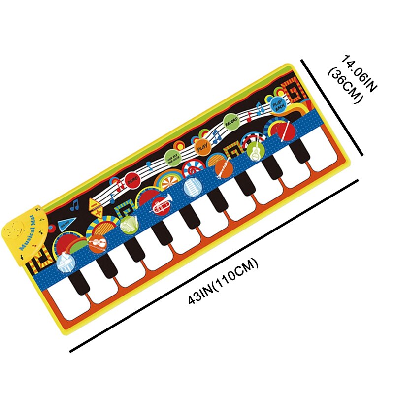 Muzikale Speelmat Met Animal Voice Baby Piano Spelen Tapijt Muziek Game Instrument Vroege Educatief Speelgoed Voor Kinderen: style 5