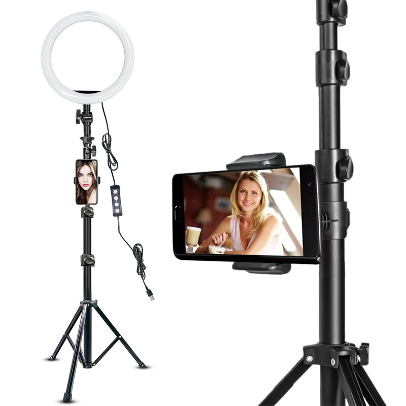 Nagnahz Phone Tripod Mount Horizontal Phone Holder Ring Light Adapter Universal Phone Tripod Mount Kit for Xiaomi Huawei