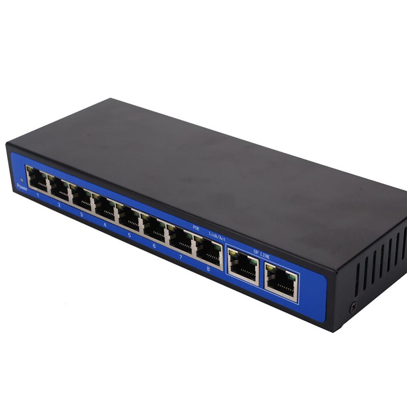 8 + 2 Poe Injector Poe Ethernet Switch Professionele Ip Camera Poe Netwerk-switches Power Over Ethernet 5.6Gbps Poe schakelaar
