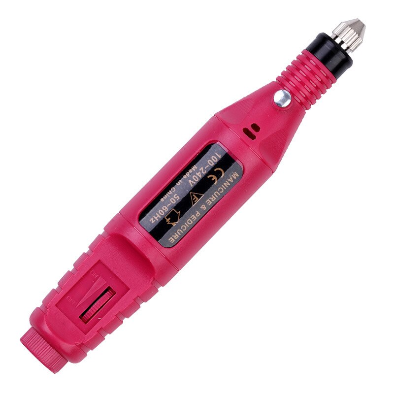 1 Pc Electric Nail Drill Tool Set Decoration Nail Manicure Machine Pedicure Pen Nail Tool Electric Manicure Drill: Red