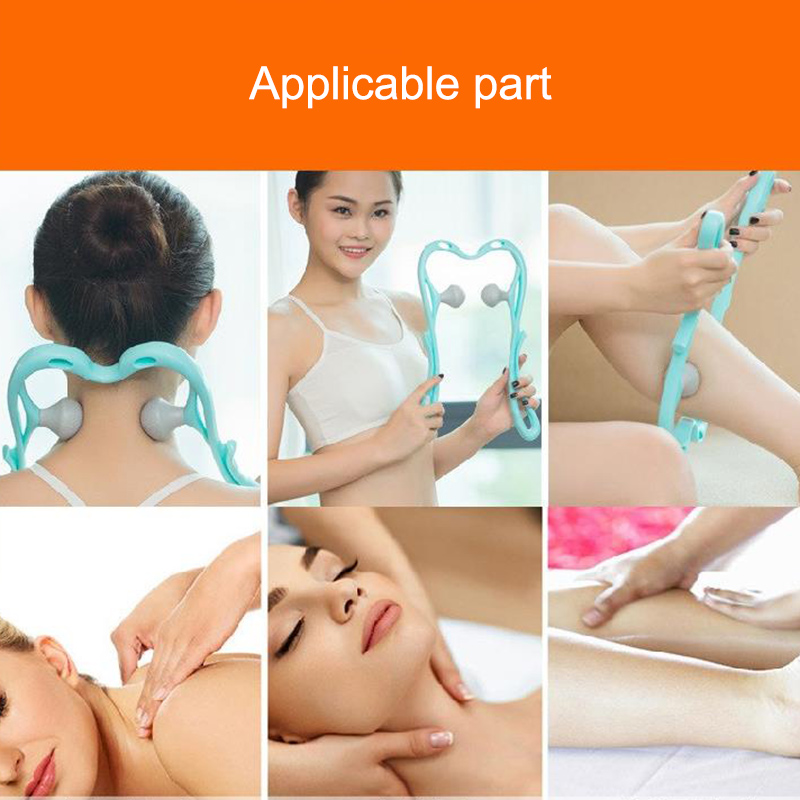 Neck Shoulder Massager Roller Ball Self-massage Tool Back Pain Relief Relax Plastic Hand-held All