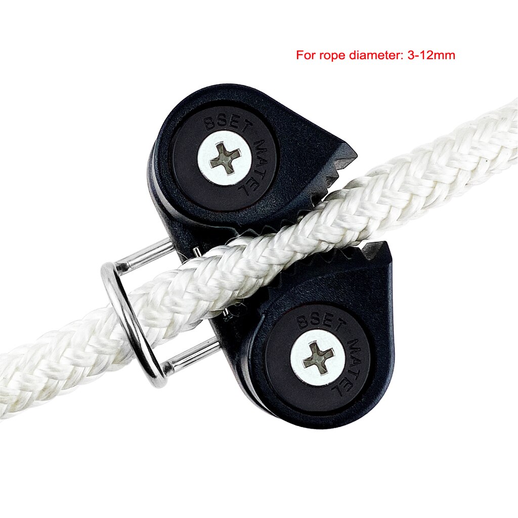 2 uds compuesto de 2 filas Matic rodamiento de taco para leva con líderes anillo equipo Pilates barco entrada rápida de la cuerda de alambre de Fairlead de vela