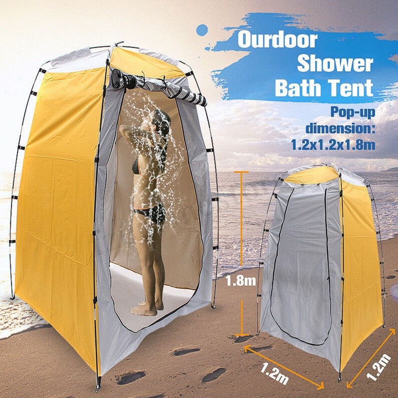 Draagbare Outdoor Camping Tent Lichtgewicht Luifel Canvas Vouwen Enkele Persoon Privacy Bescherming Toilet Douche Tent