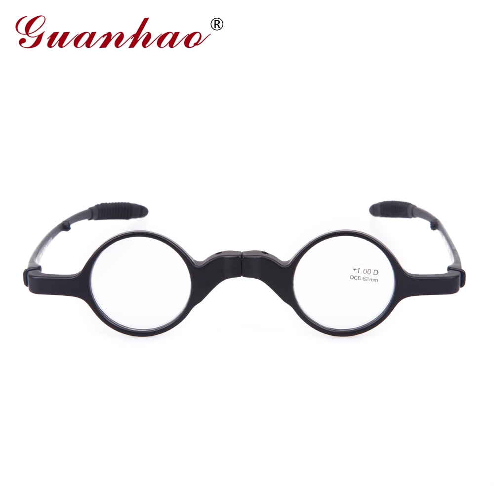 Guanhao vintage leesbril opvouwbaar heren dames  tr90 frames slank ultralicht anti-vermoeidheidsleesbril 1.0 1.5 2.0 2.5