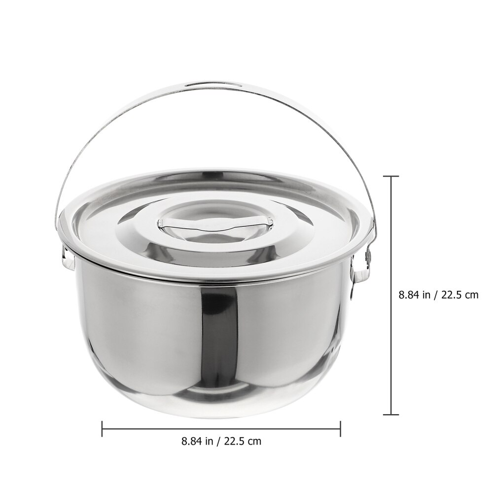 Camping Cookware Set - 6 Pieces - Stainless Steel Outdoor Cooking Utensils for Hiking & Travel