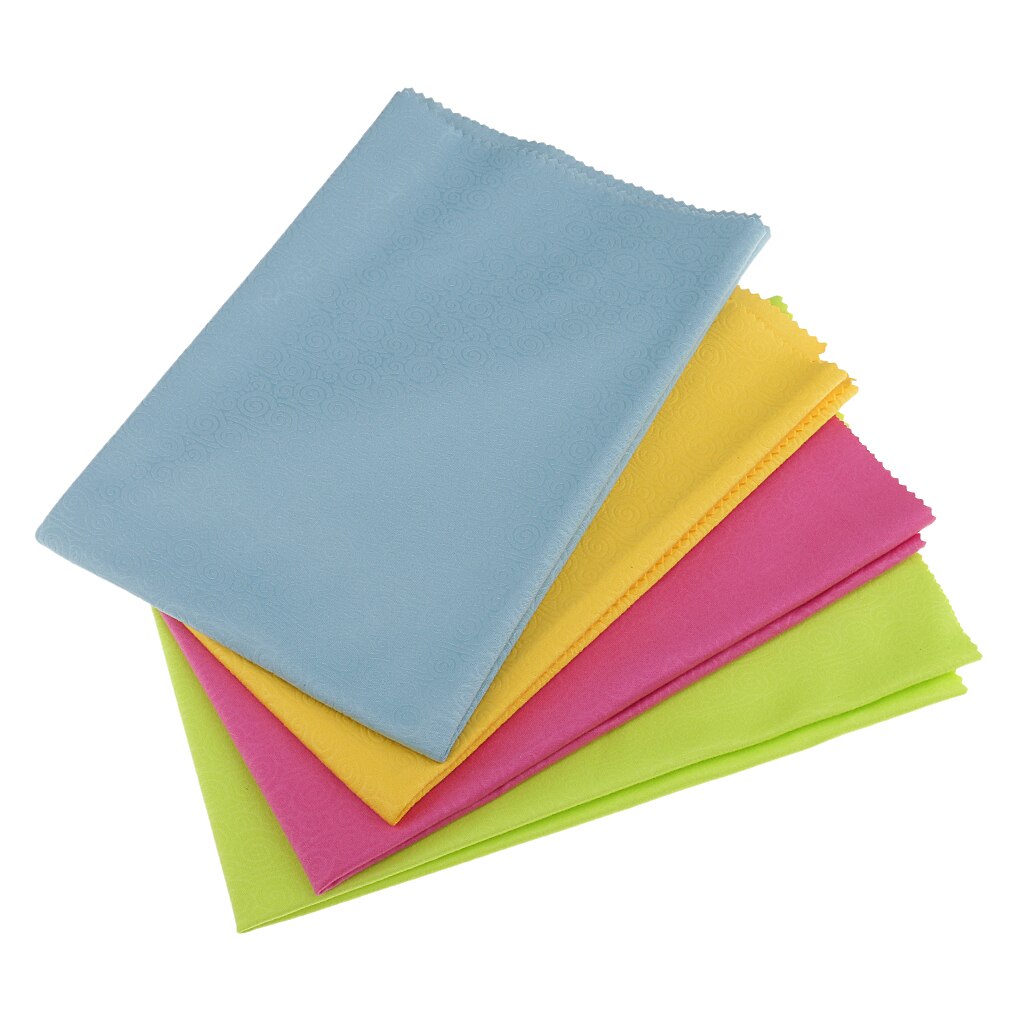 Grand chiffon de nettoyage en microfibre, lot de 4, pour objectif d'appareil photo, écran de lunettes