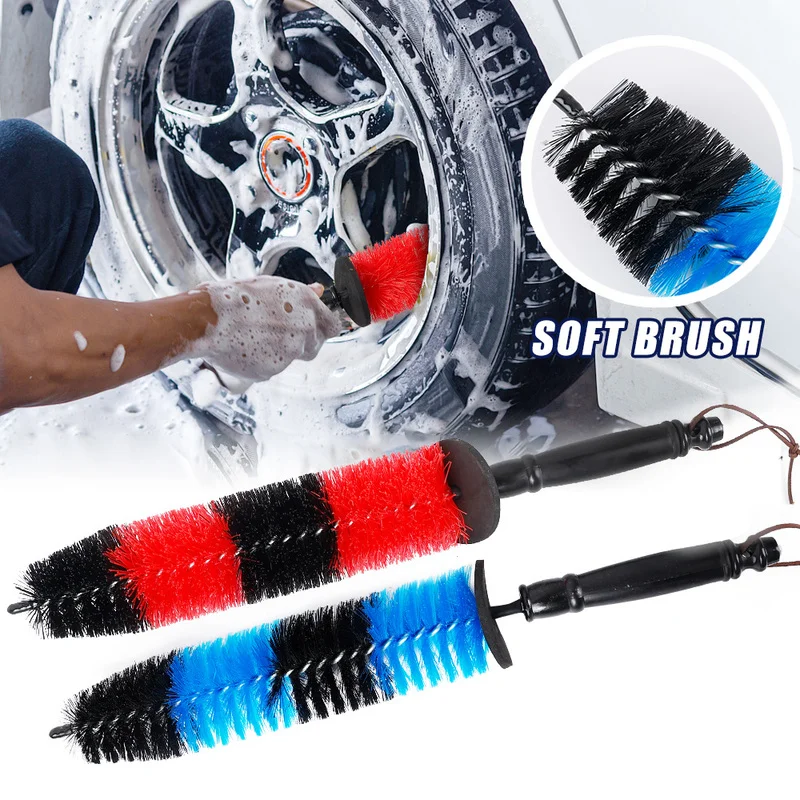 Universal bilhjul rengjøringsbørste lastebilmotor dekkfelgbørste multifunksjonell mikrofiber detaljering vaskebørster verktøy