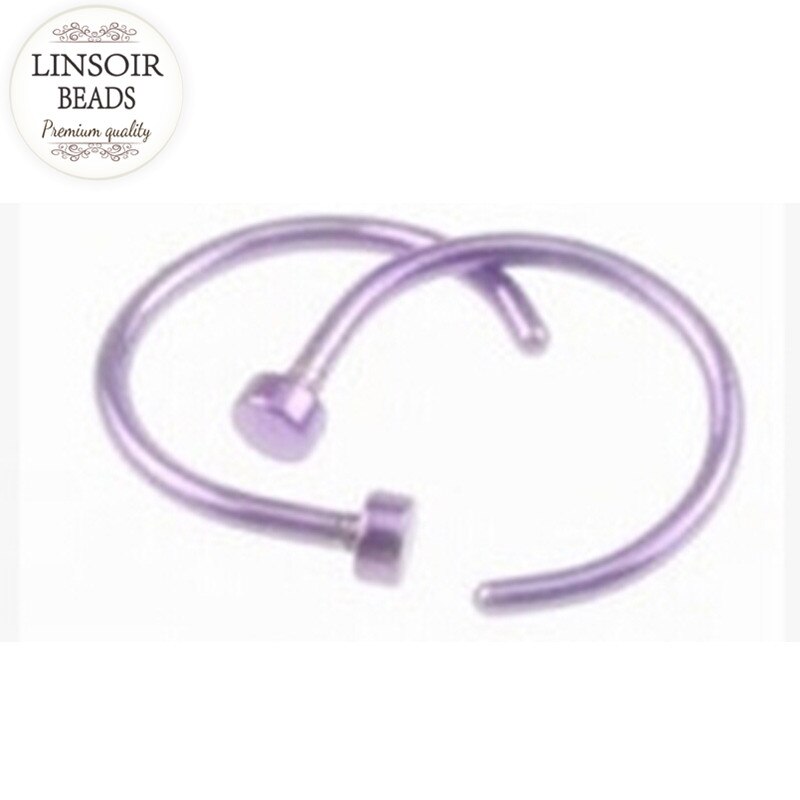 LINOSIR 10 stücke Medizinische Titan Gefälschte Nase Ringe Für Frauen Punk Septum Clicker Körper durchbohren Schmuck Faux Nariz Percing Nez f3778: Violett