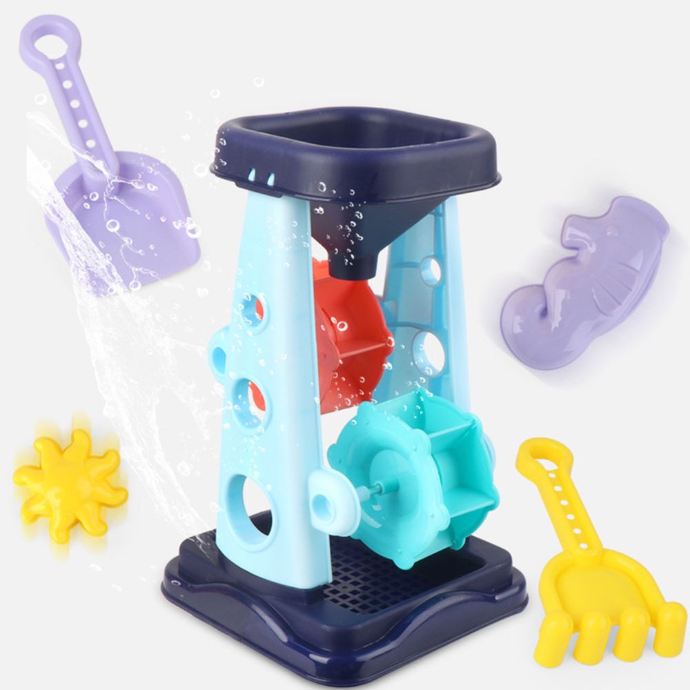 1 Set Plastic Strand Speelgoed Interactief Speelgoed Zand Emmer Schop Speelgoed Zand Klok Voor Strand Kinderen Spelen Outdoor (Blauw)