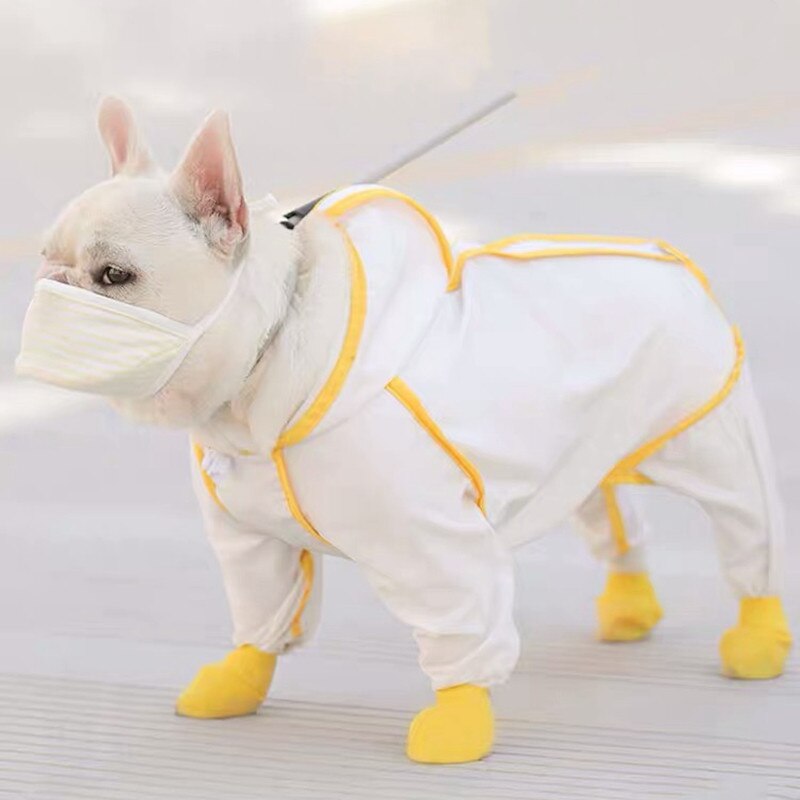 Hund Schutz Kleidung Anzug Staub-nachweisen Haustier draussen Kleidung Jacke Für Kleine Große Mittel Hunde Regenmantel Französisch Bulldogge Mops IBC07