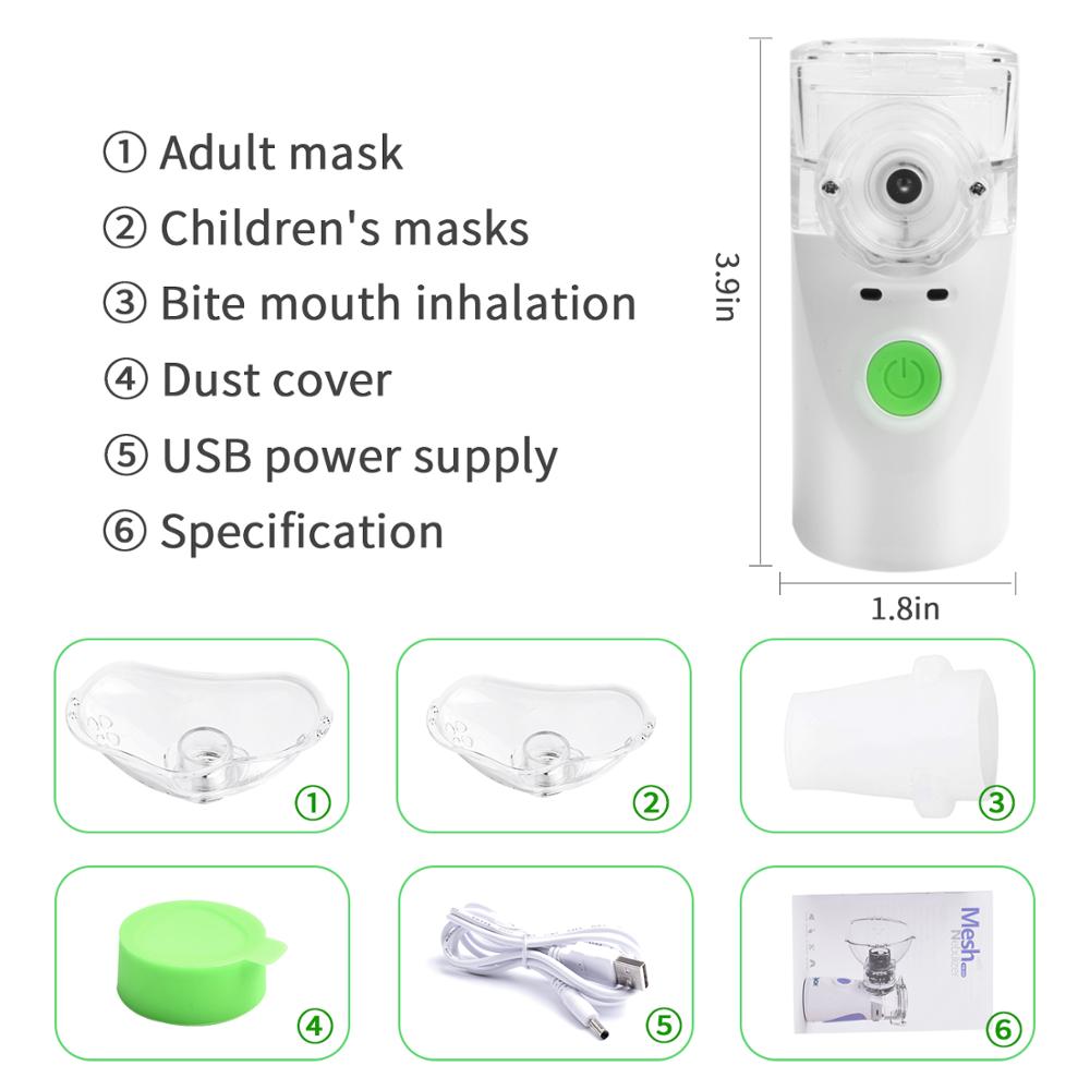 Mini handhållen bärbar nebulisator, luftfuktare speciellt för vuxna och barn
