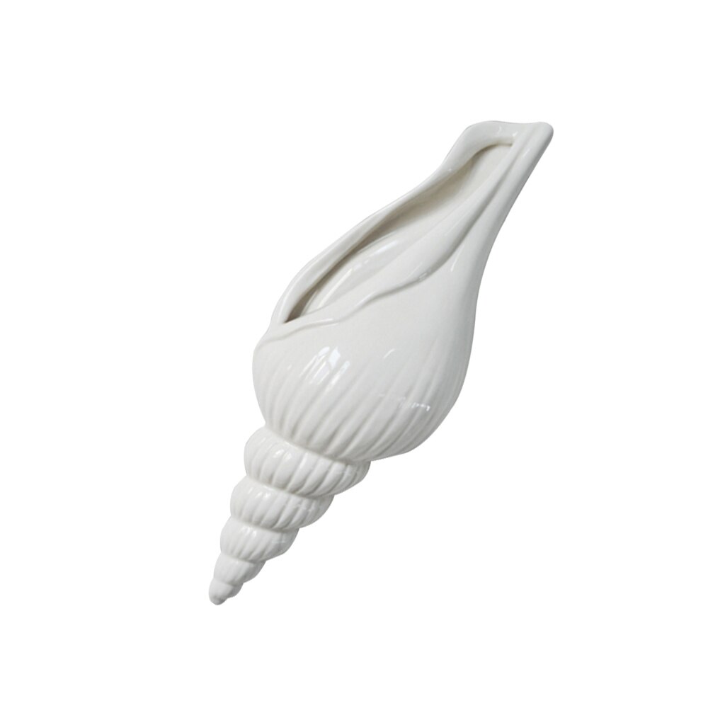 3D Conch Wanddecoratie Vaas Keramische Schelp Schelp Bloem Vaas Muur Opknoping Bloempot Thuis Kamer Achtergrond Muur decor