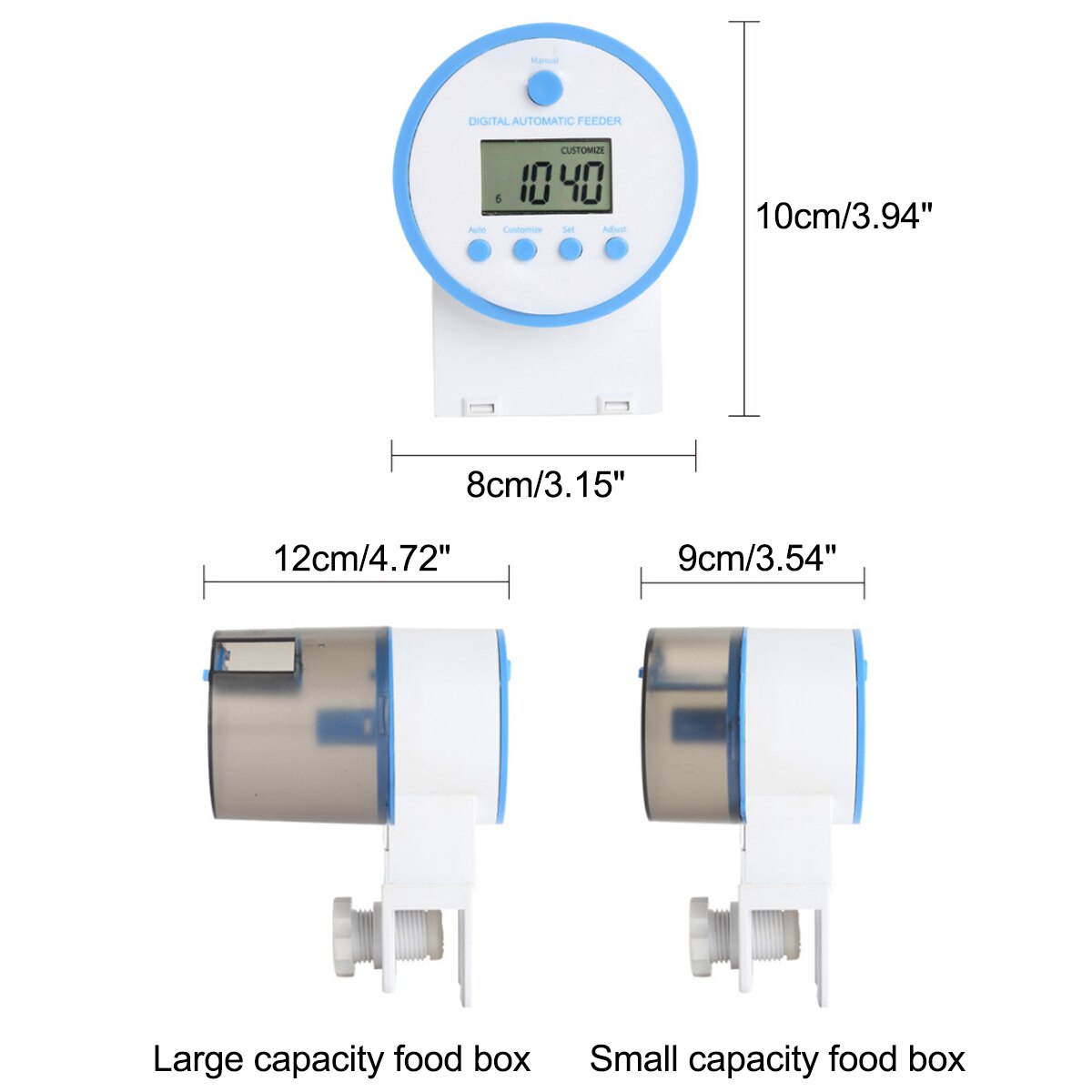 Adjustable Automatic Aquarium Timer Auto Fish Feeders Pond Food Feeder Feeding with LCD Aquarium Tank Automatic Fish Feeder